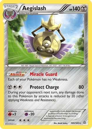Aegislash 100/160 - XY  Primal Clash Reverse Holofoil