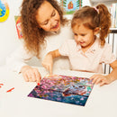 Personalized Owl Cherry Blossom Wooden Puzzle with Name | Photorealistic Fantasy Art | 60 Pieces | Gift for Her