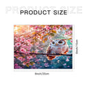 Personalized Owl Cherry Blossom Wooden Puzzle with Name | Photorealistic Fantasy Art | 60 Pieces | Gift for Her