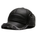 Men's Ear Protection Winter Warm Peaked Cap for Elderly