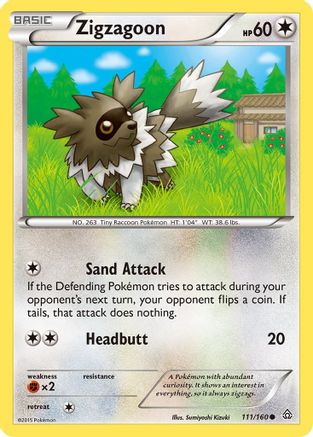 Zigzagoon 111/160 - XY  Primal Clash Reverse Holofoil