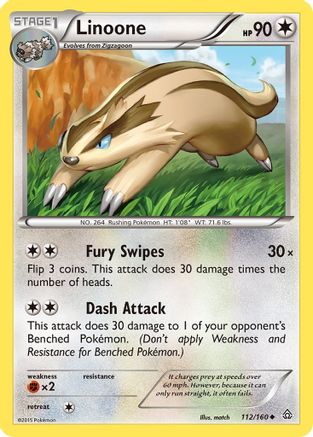 Linoone 112/160 - XY  Primal Clash Reverse Holofoil