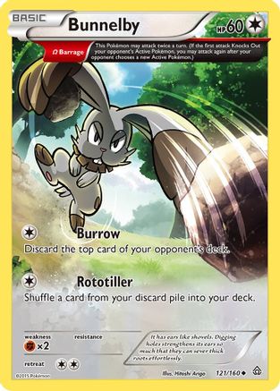Bunnelby (Omega) 121/160 - XY  Primal Clash Reverse Holofoil