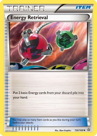 Energy Retrieval 126/160 - XY  Primal Clash Reverse Holofoil