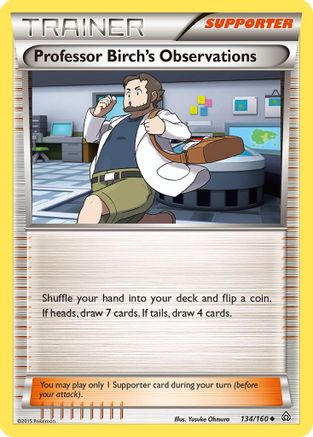 Professor Birch's Observations 134/160 - XY  Primal Clash Reverse Holofoil
