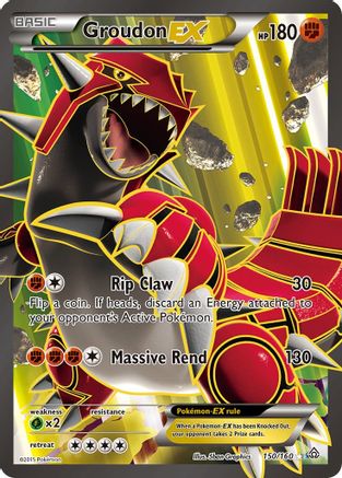 Groudon EX (Full Art) 150/160 - XY  Primal Clash Holofoil