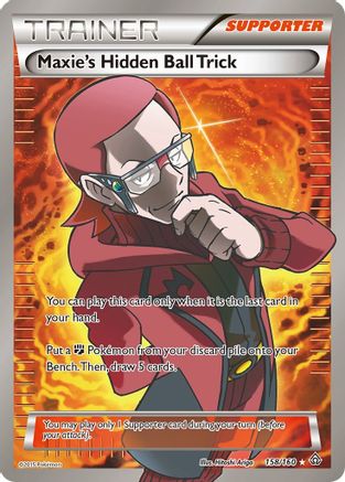 Maxie's Hidden Ball Trick (Full Art) 158/160 - XY  Primal Clash Holofoil