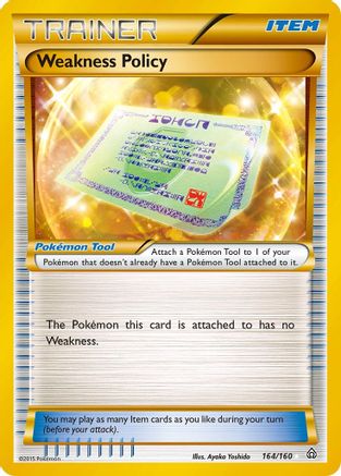 Weakness Policy (Secret Rare) 164/160 - XY  Primal Clash Holofoil