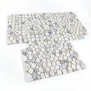 Lot of 3 sheets 12 in. x 12 in. Marble Mosaic Floor and Wall Tile
