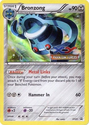 Bronzong (Prerelease) [Staff] XY21 - XY Promos Holofoil