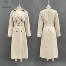 Elegant Versatile And Figure-flattering Long Coat Womens Trench-style Outerwear