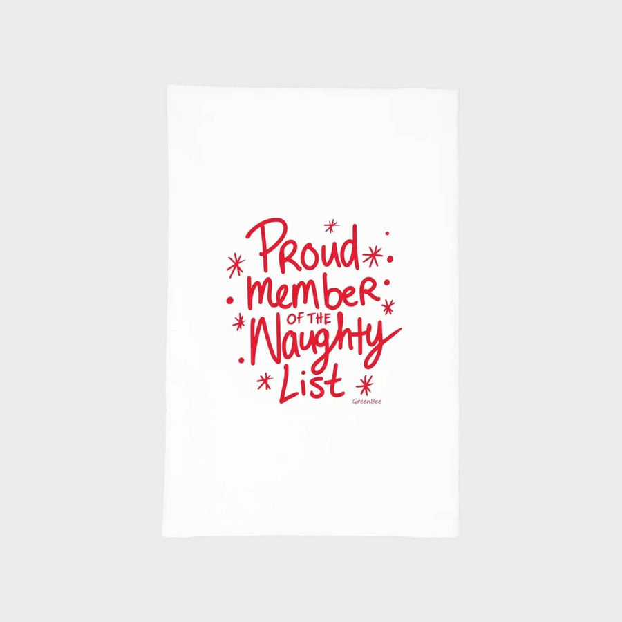 Naughty List Christmas Towel | Tea Towel | Kitchen Tea Towel