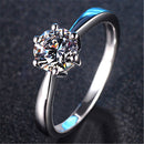 Couple Diamond Ring Silver Gold Plated