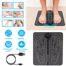 Foot Massage Pad Electric Stimulator Massager Unit Leg Reshaping Muscle Pain Relax Foldable Massage Mat with 8 Modes 19 Intensity Levels Remote Contro