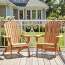 Folding Adirondack Chairs Set of 2 - Hemlock Wood Outdoor Seating