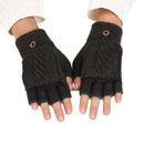 Women's Korean-style Thickened Thermal Knit Gloves In Solid Colors For Winter
