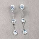 2.16 Carat Genuine Blue Topaz .925 Sterling Silver Earrings
