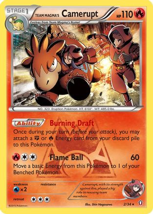 Team Magma's Camerupt 002/34 - Double Crisis Holofoil