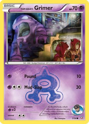 Team Aqua's Grimer 007/34 - Double Crisis Reverse Holofoil