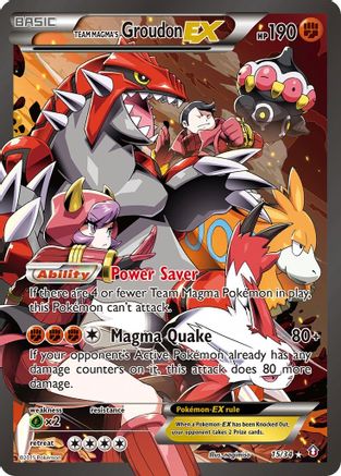 Team Magma's Groudon EX 015/34 - Double Crisis Holofoil
