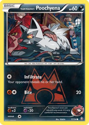 Team Magma's Poochyena 017/34 - Double Crisis