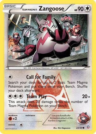 Team Magma's Zangoose 022/34 - Double Crisis