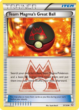 Team Magma's Great Ball 031/34 - Double Crisis Reverse Holofoil