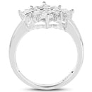 1.08 Carat Genuine White Sapphire .925 Sterling Silver Ring