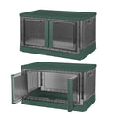 2Pcs 32L Foldable Storage Bins with Lid Collapsible Stackable Closet Organizer Containers with Front Door Lock 4Pcs Wheels