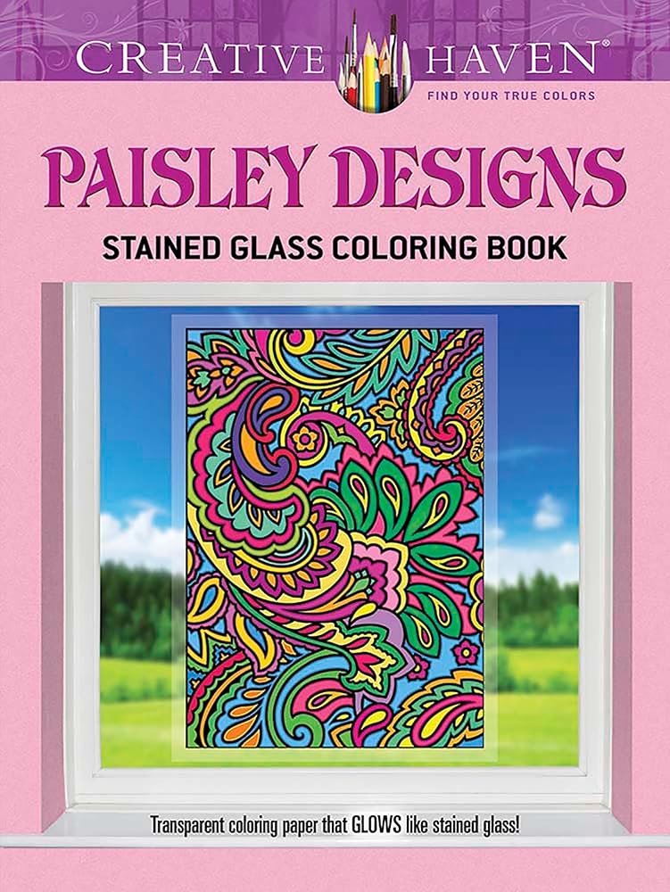 Creative Haven Paisley Designs Stained Glass Coloring Book (Adult Coloring Books: Art & Design)