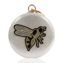 Flat Box Embroidered Beaded Bee Clutch Party Bag