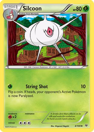 Silcoon 004/108 - XY  Roaring Skies Reverse Holofoil