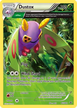 Dustox (Delta) 008/108 - XY  Roaring Skies Reverse Holofoil