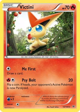 Victini 013/108 - XY  Roaring Skies Reverse Holofoil