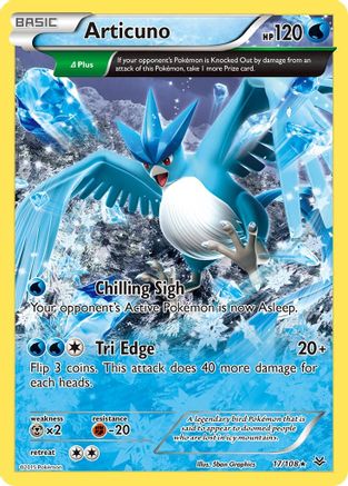 Articuno (Delta) 017/108 - XY  Roaring Skies Reverse Holofoil