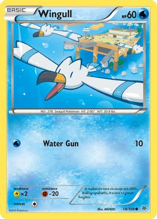 Wingull 018/108 - XY  Roaring Skies Reverse Holofoil