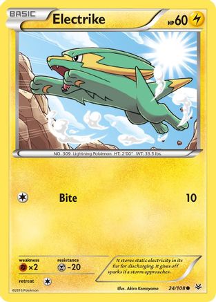 Electrike 024/108 - XY  Roaring Skies Reverse Holofoil