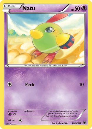 Natu 027/108 - XY  Roaring Skies Reverse Holofoil