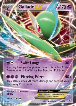 Gallade EX 034/108 - XY  Roaring Skies Holofoil