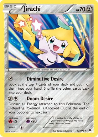 Jirachi 042/108 - XY  Roaring Skies Reverse Holofoil