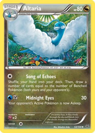 Altaria 053/108 - XY  Roaring Skies Reverse Holofoil