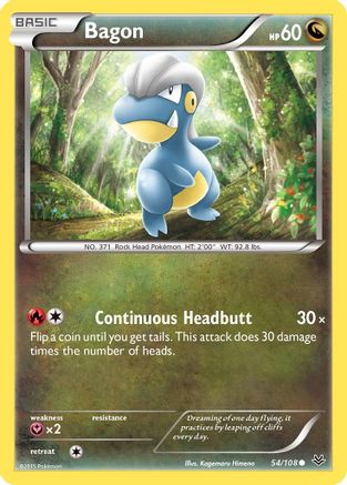 Bagon 054/108 - XY  Roaring Skies Reverse Holofoil