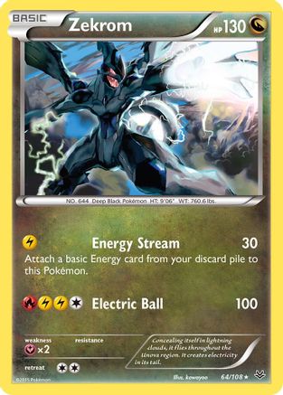 Zekrom 064/108 - XY  Roaring Skies Reverse Holofoil