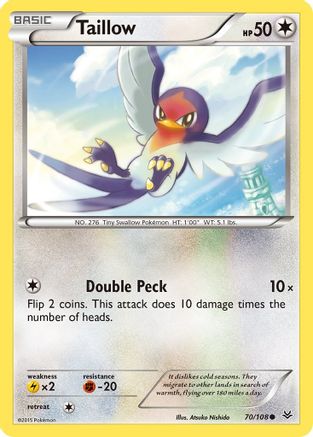Taillow 070/108 - XY  Roaring Skies Reverse Holofoil