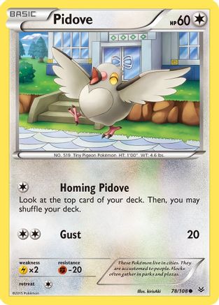 Pidove 078/108 - XY  Roaring Skies Reverse Holofoil