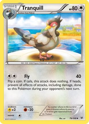 Tranquill 079/108 - XY  Roaring Skies Reverse Holofoil