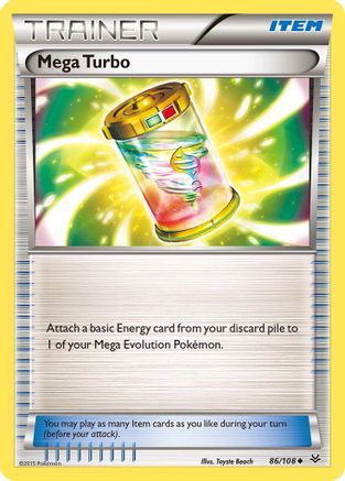 Mega Turbo 086/108 - XY  Roaring Skies Reverse Holofoil