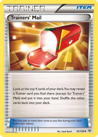 Trainers' Mail 092/108 - XY  Roaring Skies Reverse Holofoil