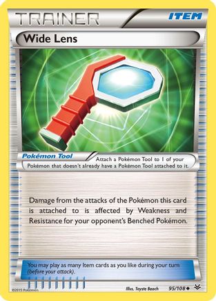 Wide Lens 095/108 - XY  Roaring Skies Reverse Holofoil