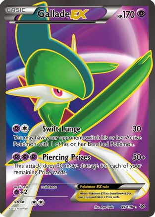 Gallade EX (Full Art) 099/108 - XY  Roaring Skies Holofoil